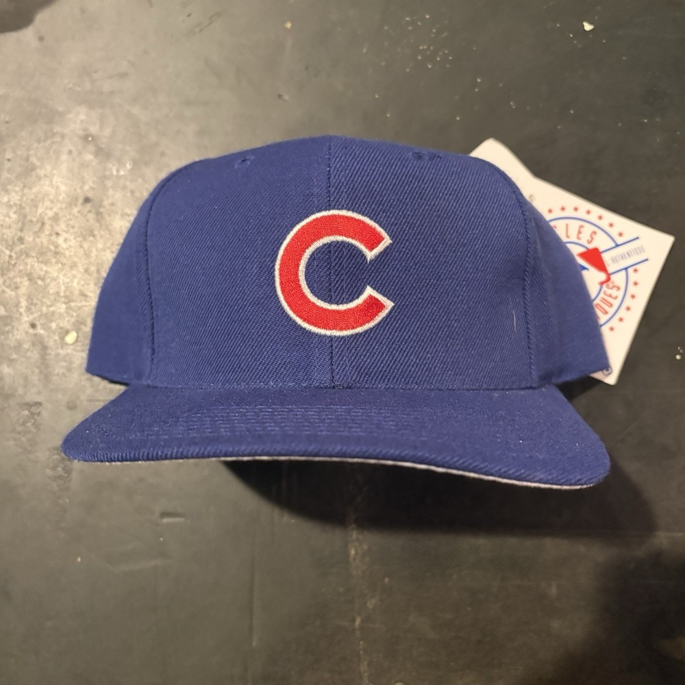 Vintage 90s Sports Specialties Chicago Cubs NWT cap Hat Wool Plain Logo